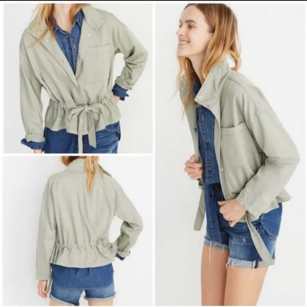 Madewell Southlake Multi-Wear Military Jacket Green Women's Size M